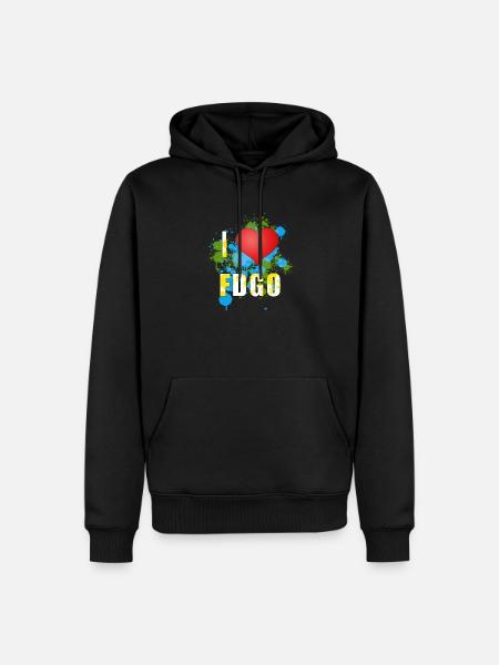 I Love FDGO - Männer Premium Bio Hoodie - Schwarz