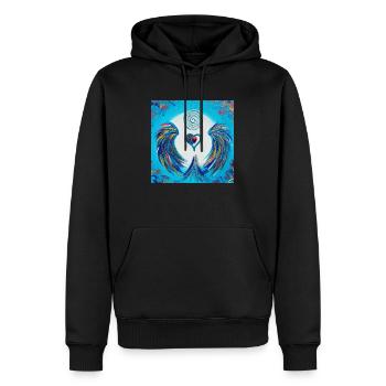 Herzengel der Inspiration - Männer Premium Bio Hoodie - Schwarz - Vorne - Nico (187cm)