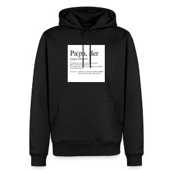 Papa, der - Männer Premium Bio Hoodie - Schwarz - Vorne - Nico (187cm)