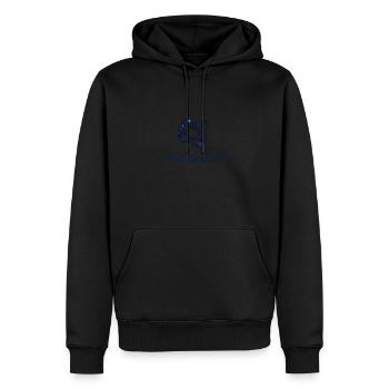 Jeu de mots de chimie - Sweat à capuche Premium bio Homme - noir - Devant - Nico (187cm)