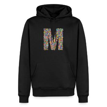 M - Männer Premium Bio Hoodie - Schwarz - Vorne - Nico (187cm)