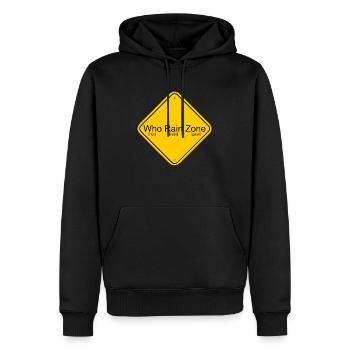 Who Rain Zone - Sweat à capuche Premium bio Homme - noir - Devant - Nico (187cm)