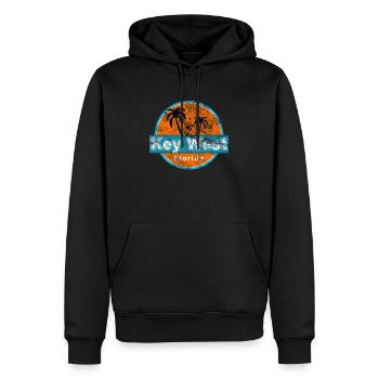 Key West Florida Vintage - Sweat à capuche Premium bio Homme - noir - Devant - Nico (187cm)