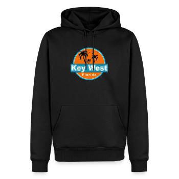 Key West Florida - Sweat à capuche Premium bio Homme - noir - Devant - Nico (187cm)
