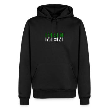 Bremen - Men’s Premium Organic Hoodie - black - Front - Nico (187cm)