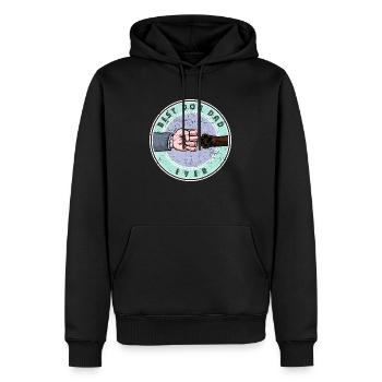 Meilleur chien papa jamais - Man Vintage Edition - Sweat à capuche Premium bio Homme - noir - Devant - Nico (187cm)