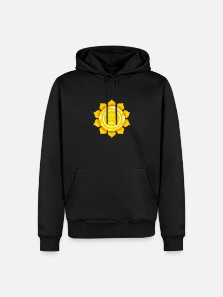 3rd chakra, Manipura - Men’s Premium Organic Hoodie - black