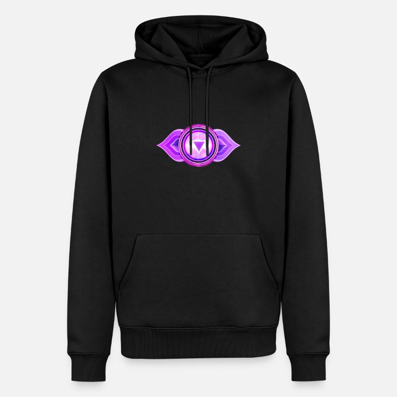 Drittes Auge Chakra, Anja - Männer Premium Bio Hoodie - Schwarz