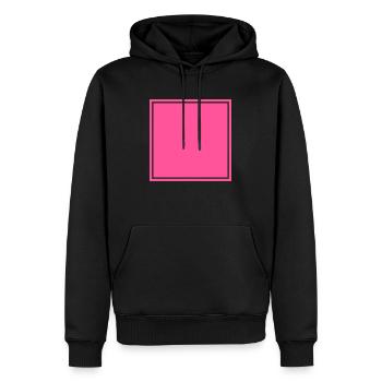 Square self-design - Men’s Premium Organic Hoodie - black - Front - Nico (187cm)