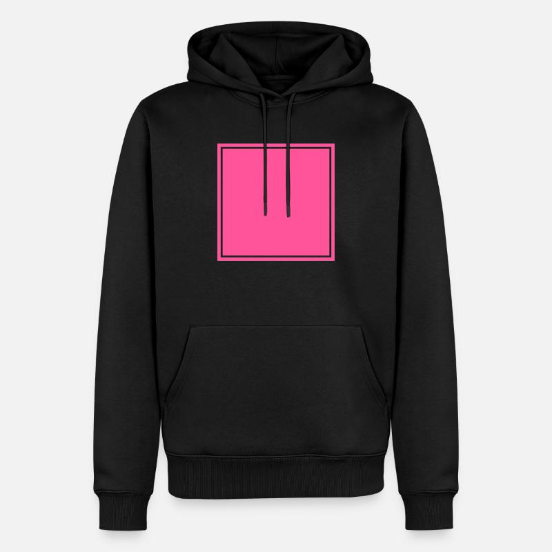 Quadrat Selbstgestaltung - Männer Premium Bio Hoodie - Schwarz