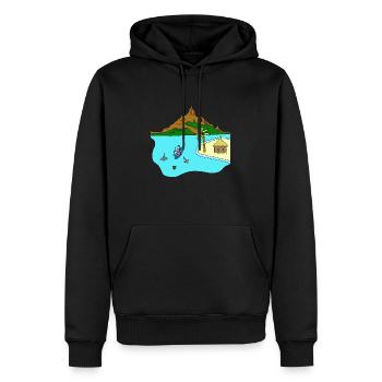 Bora Bora - Sweat à capuche Premium bio Homme - noir - Devant - Nico (187cm)
