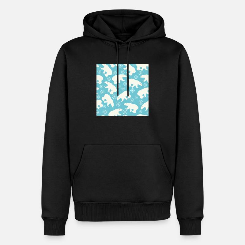 Eisbär - Männer Premium Bio Hoodie - Schwarz