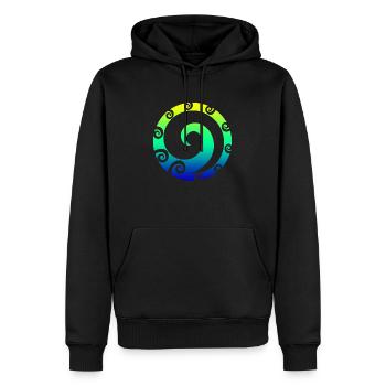 Maori Koru Art Polynesian Tribal Tattoo Geschenk - Männer Premium Bio Hoodie - Schwarz - Vorne - Nico (187cm)