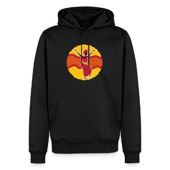 Dhaanto ist Lebenssammlung - Männer Premium Bio Hoodie - Schwarz - Vorne - Nico (187cm)