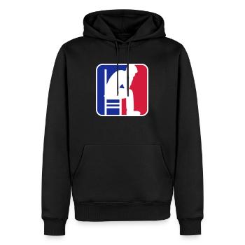 Logo de sport de dépression - Sweat à capuche Premium bio Homme - noir - Devant - Nico (187cm)