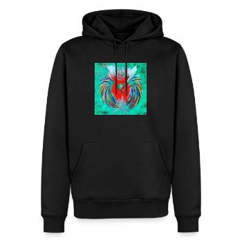 Herzengel der inspirierenden Umgebung - Männer Premium Bio Hoodie - Schwarz - Vorne - Nico (187cm)