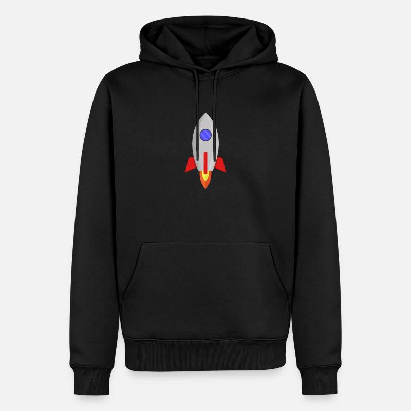 fusée - Sweat à capuche Premium bio Homme - noir