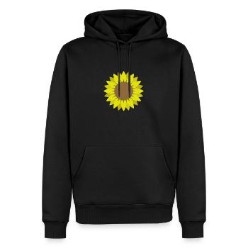 sunflower - Men’s Premium Organic Hoodie - black - Front - Nico (187cm)