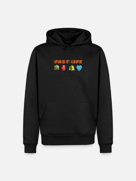Fast Life - Ecstasy - Men’s Premium Organic Hoodie - black