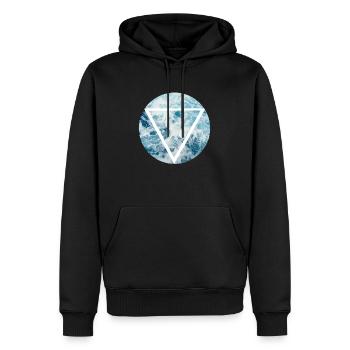 Water triangle - Männer Premium Bio Hoodie - Schwarz - Vorne - Nico (187cm)