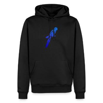 Maori Blue Macow Perroquet Tribal Tattoo Cadeau - Sweat à capuche Premium bio Homme - noir - Devant - Nico (187cm)