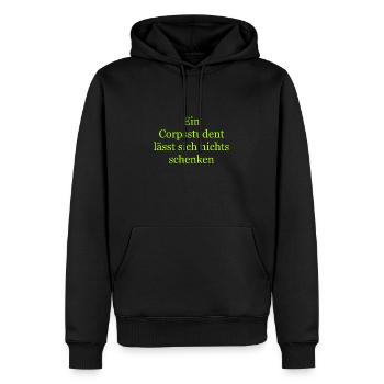 KorpoUniversum - Ein Corpsstudent lässt sich nicht - Männer Premium Bio Hoodie - Schwarz - Vorne - Nico (187cm)