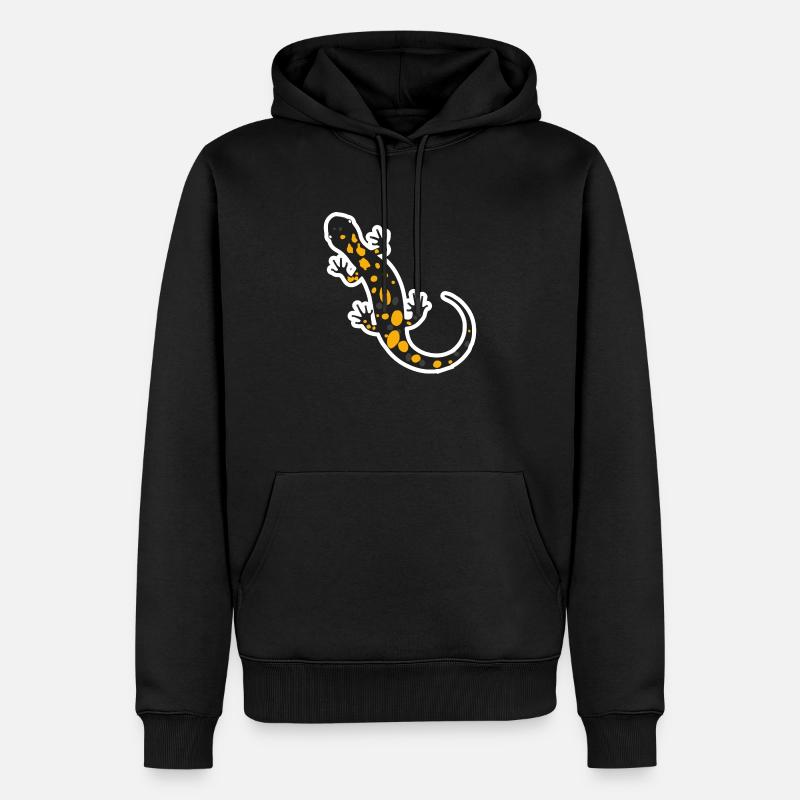 Feuersalamander Tattoo Tiere Kinder Geschenkidee - Männer Premium Bio Hoodie - Schwarz