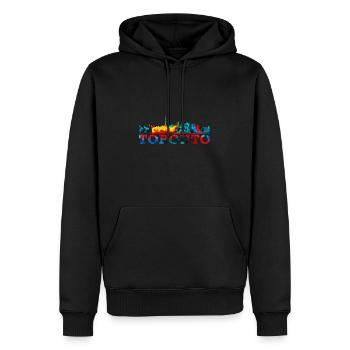 Skyline Toronto Impression Japan Souvenir Gift - Sweat à capuche Premium bio Homme - noir - Devant - Nico (187cm)