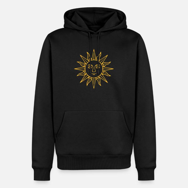 Face au soleil - Sweat à capuche Premium bio Homme - noir