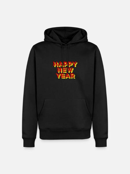 happy New Year - Men’s Premium Organic Hoodie - black
