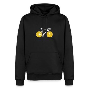 Zitronen Fahrrad - Männer Premium Bio Hoodie - Schwarz - Vorne - Nico (187cm)