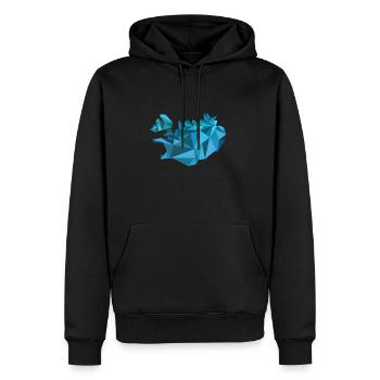 Iceland map - map - ICELAND - geometric - Men’s Premium Organic Hoodie - black - Front - Nico (187cm)