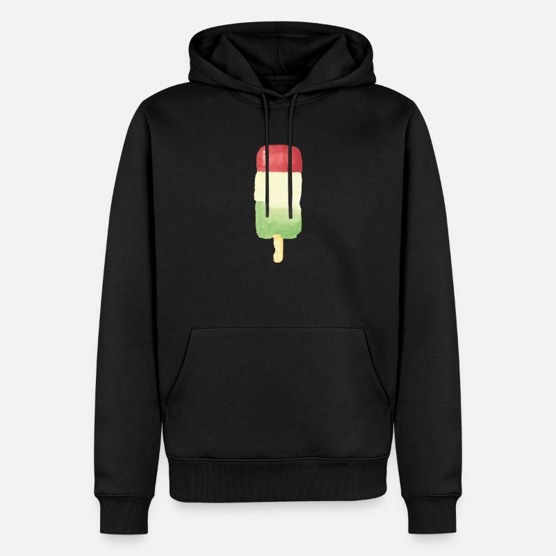 Glace striée 2 - Sweat à capuche Premium bio Homme - noir