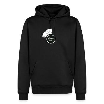 Chef cuisinier 1 - Sweat à capuche Premium bio Homme - noir - Devant - Nico (187cm)