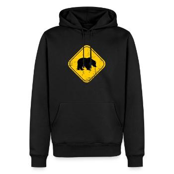 Bear sign vintage stylish - Männer Premium Bio Hoodie - Schwarz - Vorne - Nico (187cm)