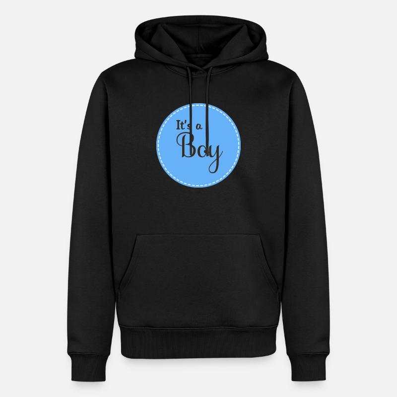 ItsABoy - Sweat à capuche Premium bio Homme - noir