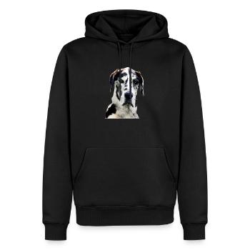Deutsche Dogge - Männer Premium Bio Hoodie - Schwarz - Vorne - Nico (187cm)