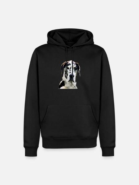 Deutsche Dogge - Männer Premium Bio Hoodie - Schwarz