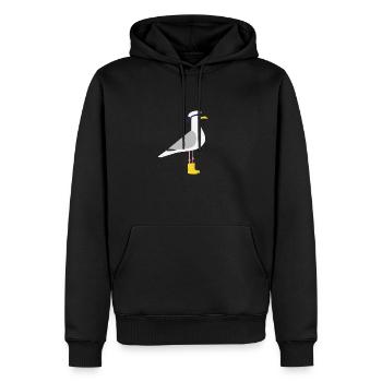 Bottes en caoutchouc Seagull - Sweat à capuche Premium bio Homme - noir - Devant - Nico (187cm)