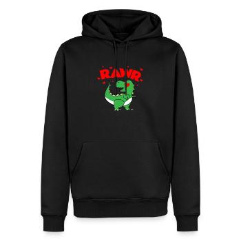 Dinosaurier RAWR Dino-Liebhaber Kinder Geschenk - Männer Premium Bio Hoodie - Schwarz - Vorne - Nico (187cm)