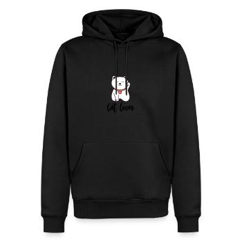 Cat lover - Men’s Premium Organic Hoodie - black - Front - Nico (187cm)