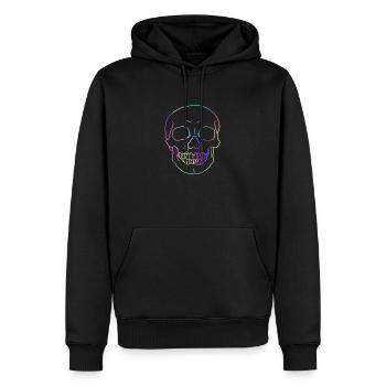 Crâne de crâne - Sweat à capuche Premium bio Homme - noir - Devant - Nico (187cm)