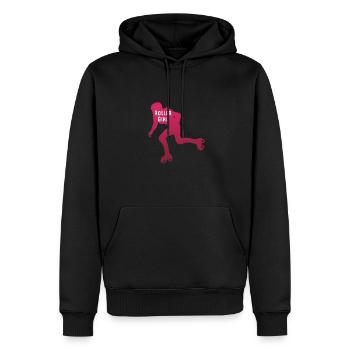 Fille de rouleau - Sweat à capuche Premium bio Homme - noir - Devant - Nico (187cm)