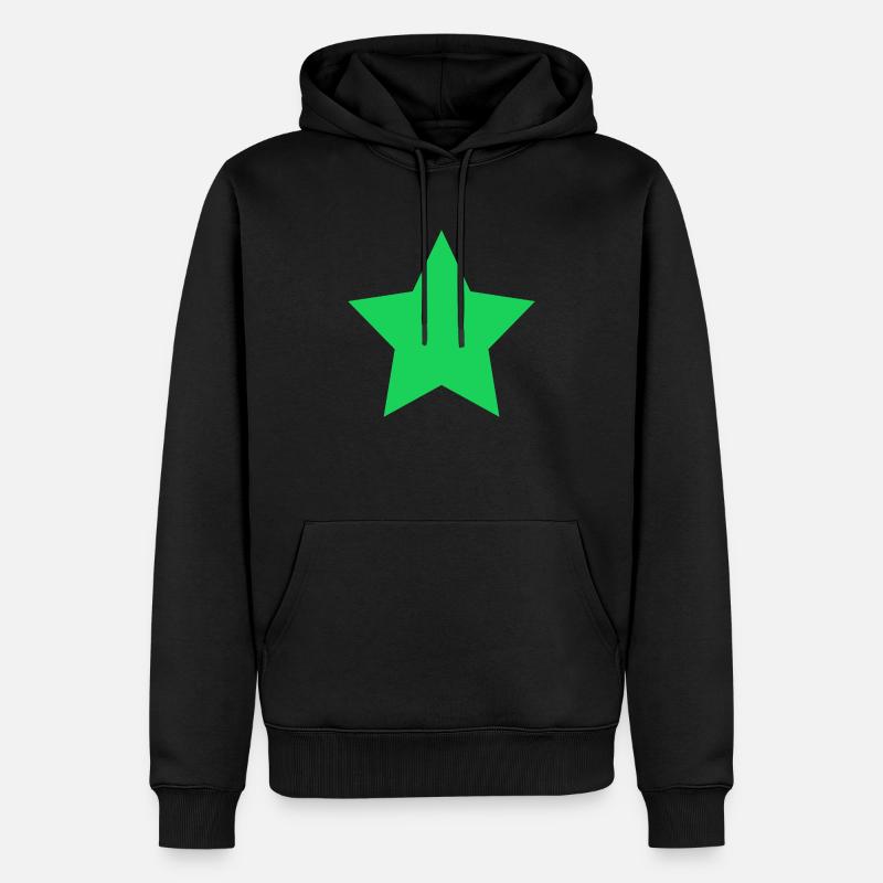Vert absolu - Sweat à capuche Premium bio Homme - noir
