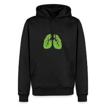 Rette die grünen Lungen des Planeten - Männer Premium Bio Hoodie - Schwarz - Vorne - Nico (187cm)