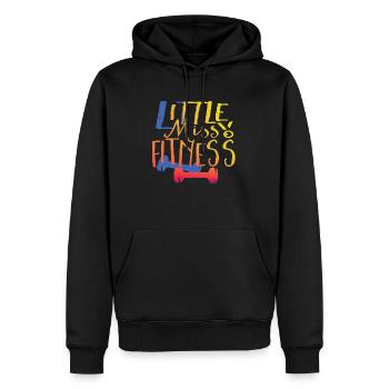 Fitness - Sweat à capuche Premium bio Homme - noir - Devant - Nico (187cm)