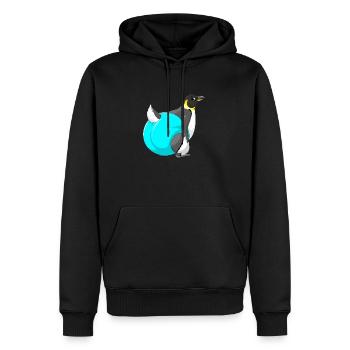 Kaiser Tacho Cyan - Männer Premium Bio Hoodie - Schwarz - Vorne - Nico (187cm)