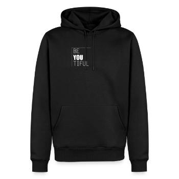 Beyoutiful - Men’s Premium Organic Hoodie - black - Front - Nico (187cm)