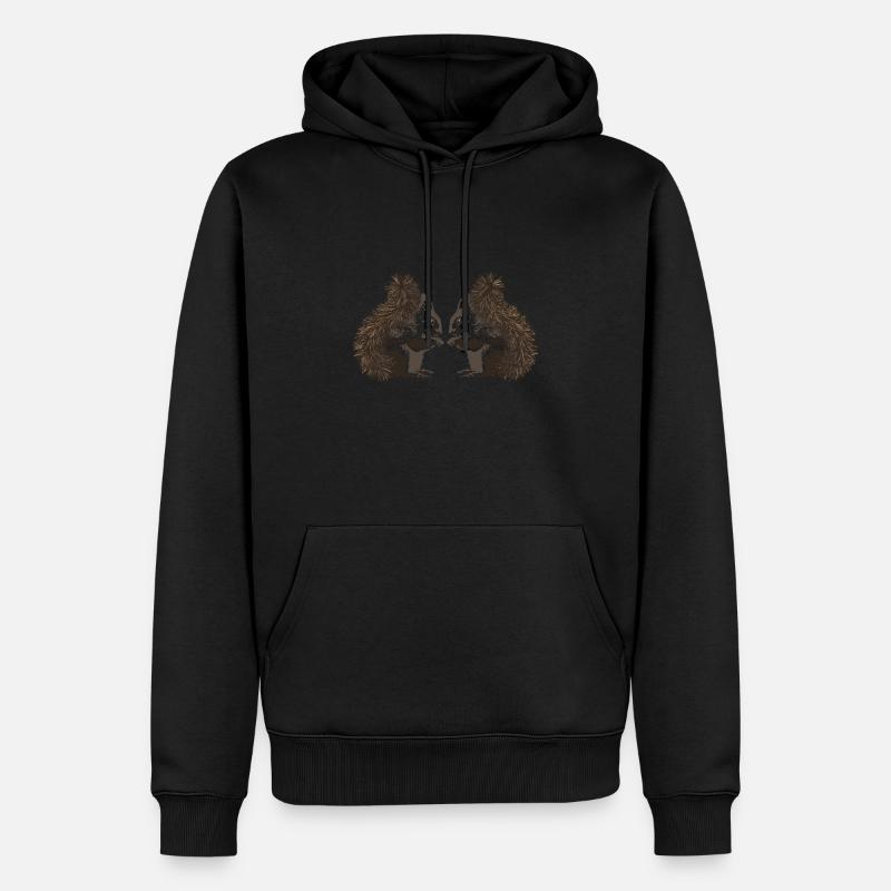 Eichhörnchen, Eichhörnchen - Männer Premium Bio Hoodie - Schwarz