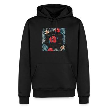 Sommer, Sommer, Sommer - Männer Premium Bio Hoodie - Schwarz - Vorne - Nico (187cm)